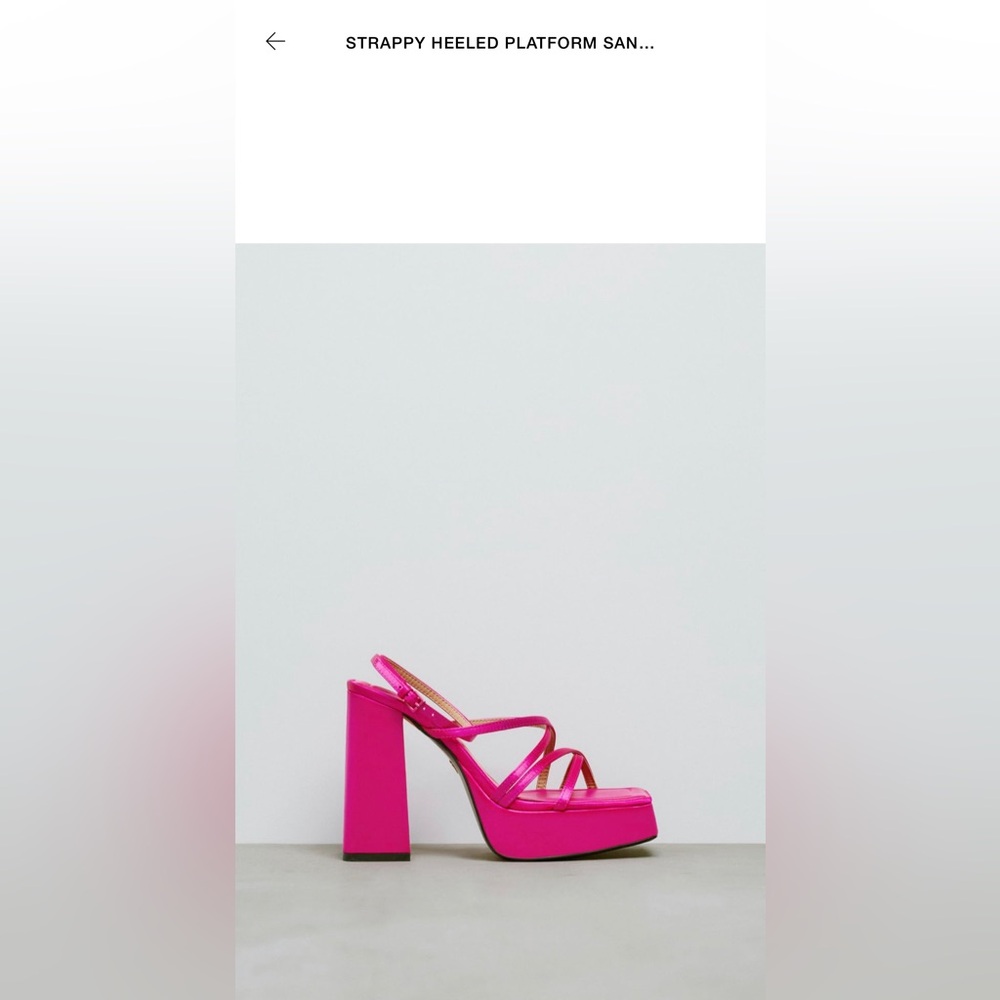 Zara Strappy heeled platform sandals